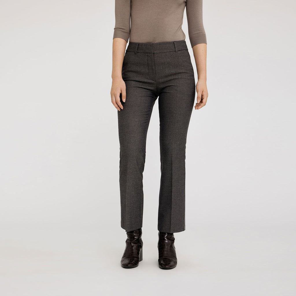 Five Units Trousers Clara Ankle 023 Sepia Herringbone front