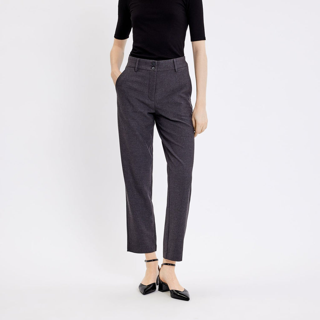 Five Units Trousers DaphneFV 039 Navy Brown Grid front