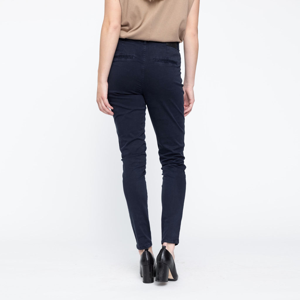 Five Units Trousers JolieFV Pure 057 Dark Blue Herringbone back