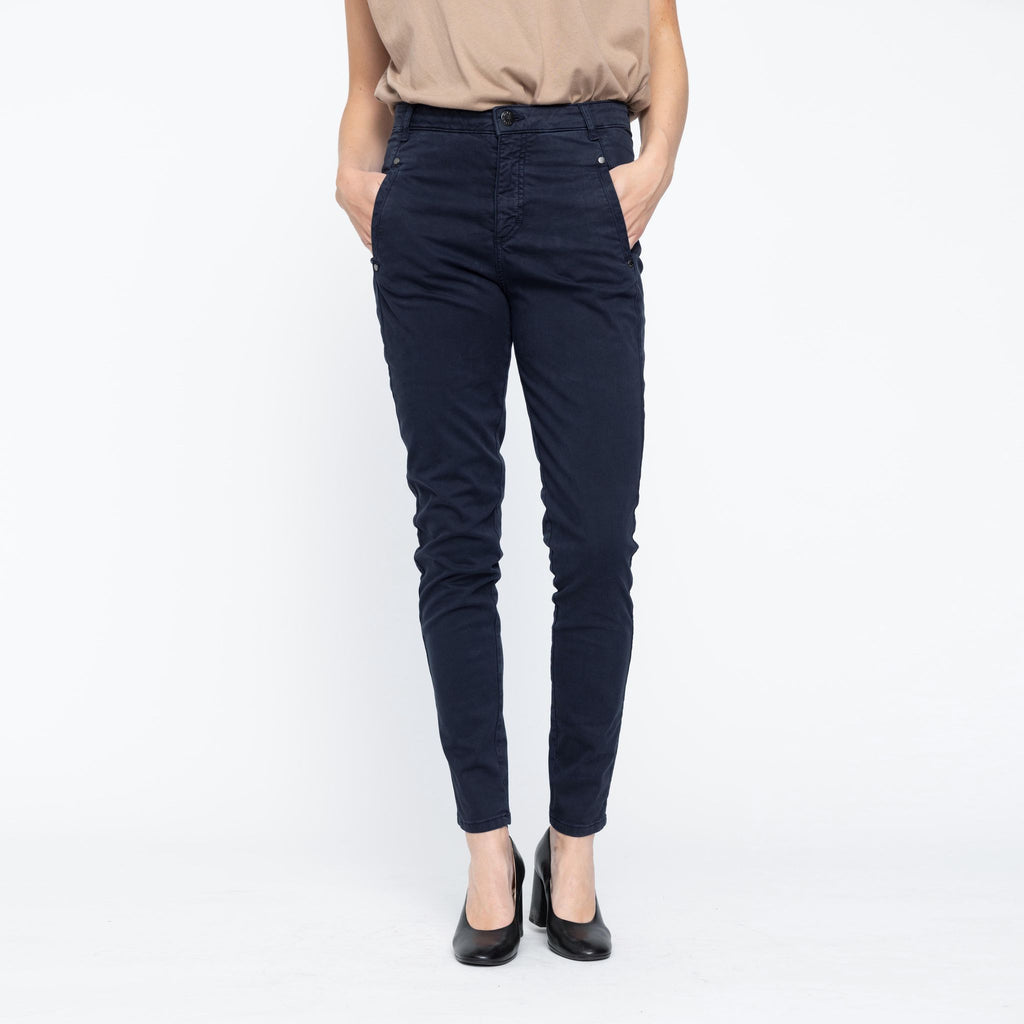 Five Units Trousers JolieFV Pure 057 Dark Blue Herringbone front