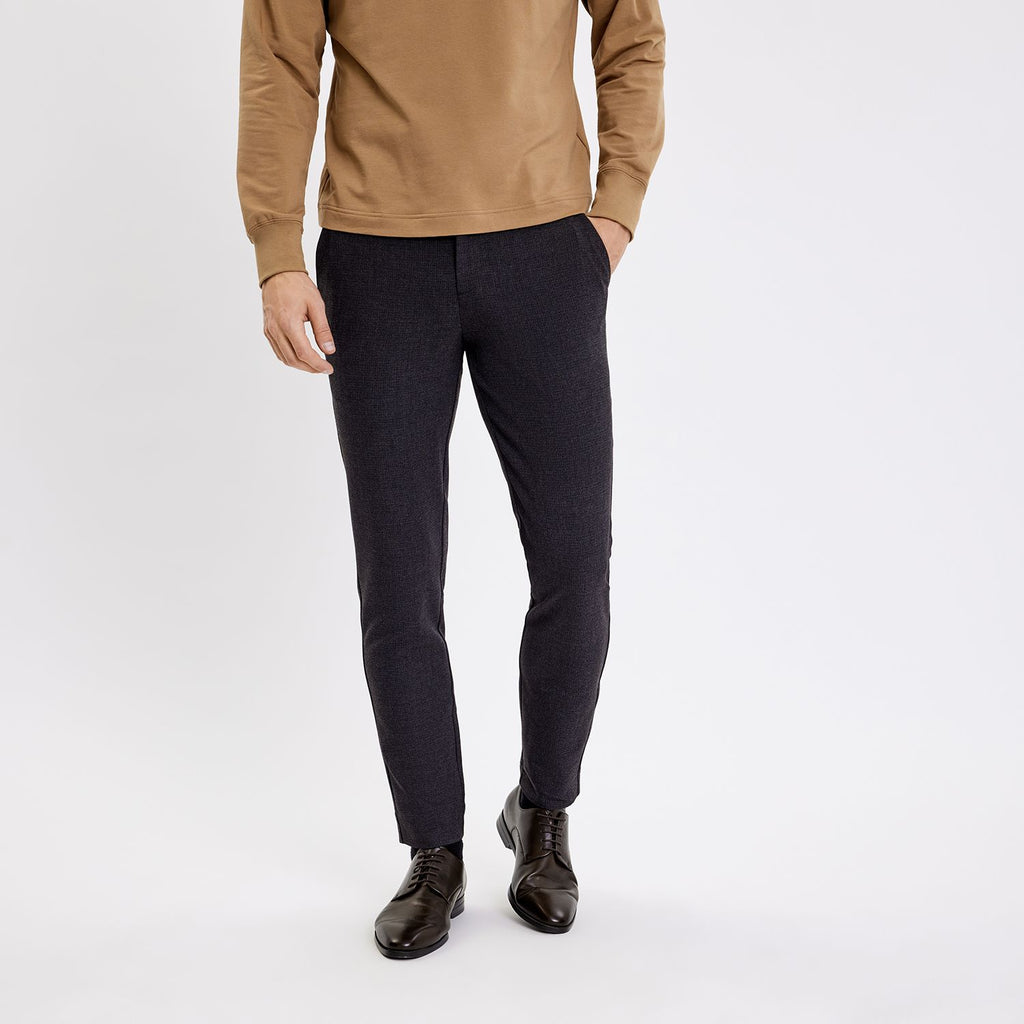 Plain Units Trousers JoshPL 039 Navy Brown Grid front
