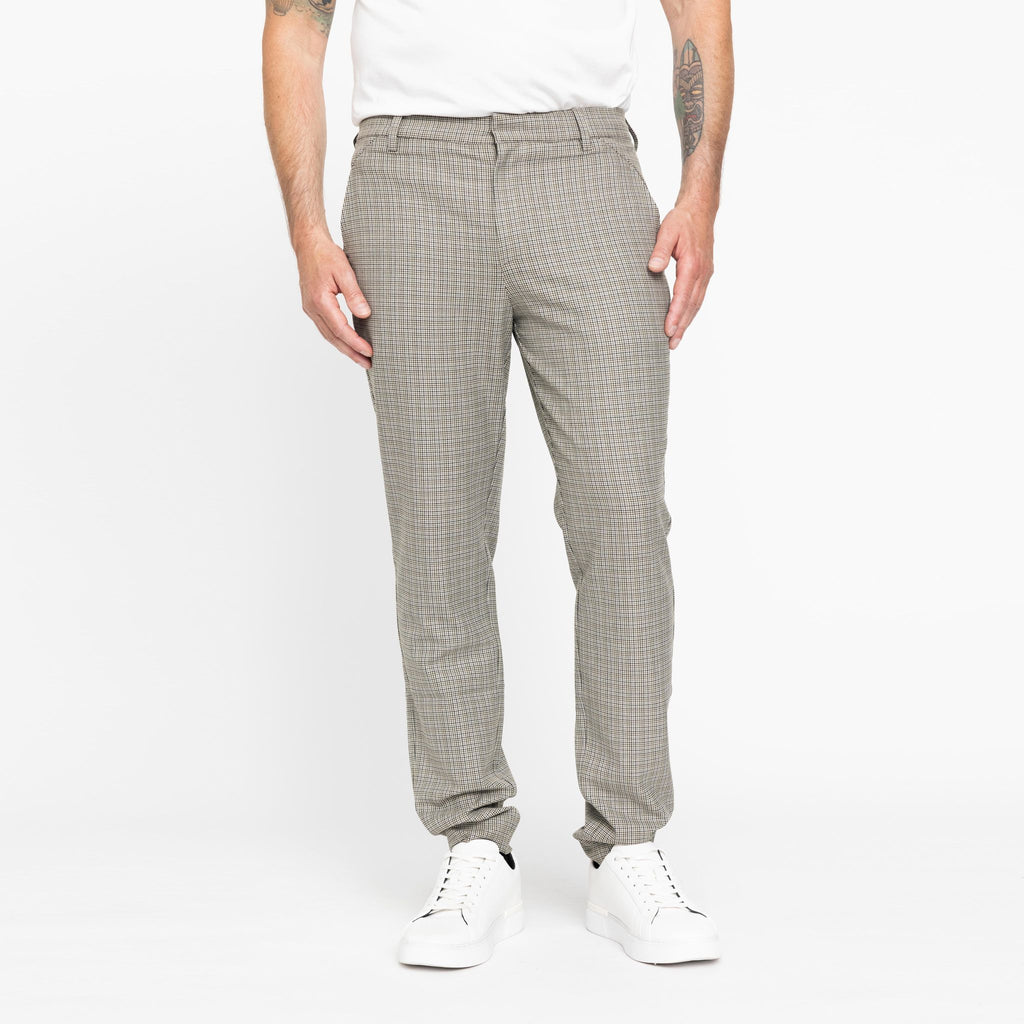 Plain Units Trousers Josh 052 Sand Army Check front