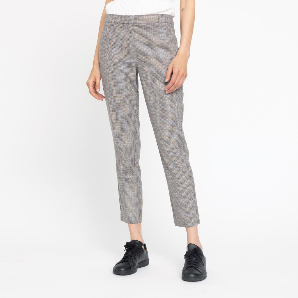 Five Units Trousers Kylie Crop 087 Navy Sand Mix Check front