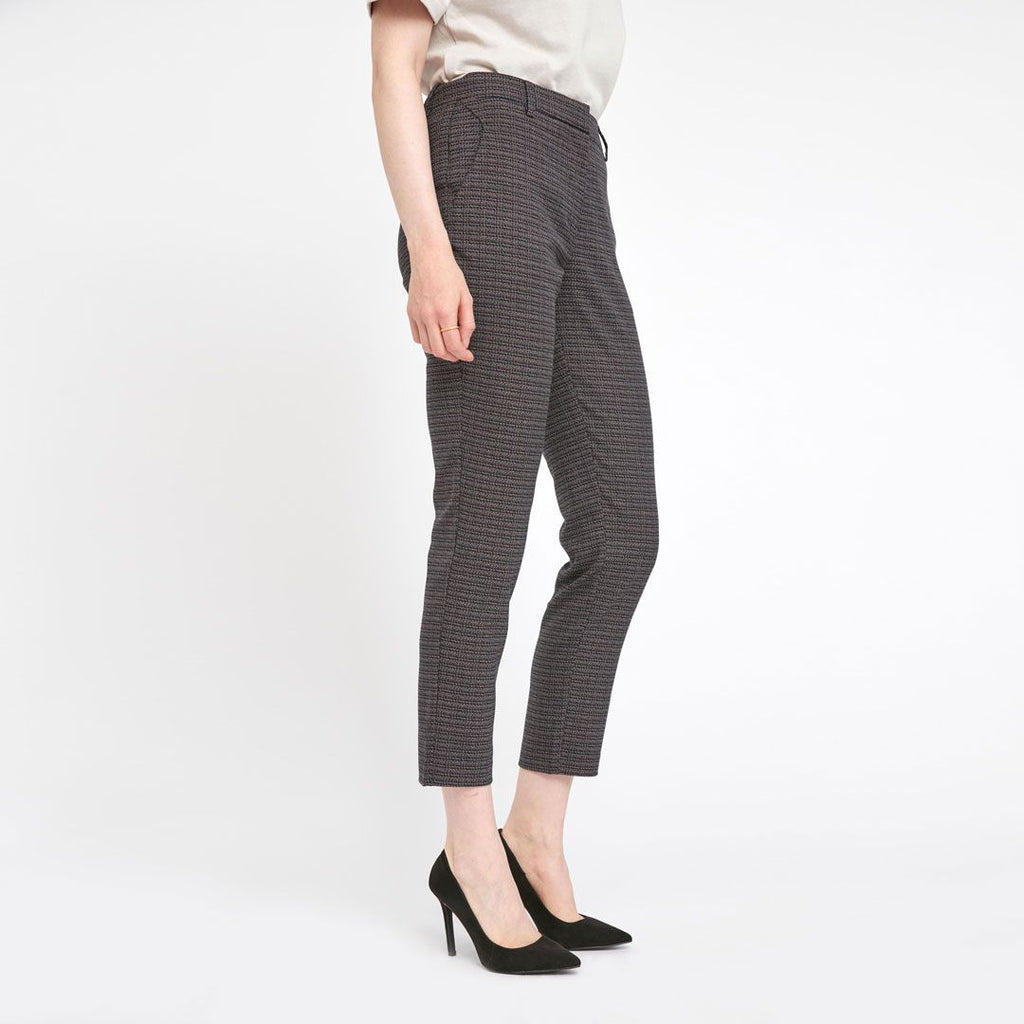 Five Units Trousers Kylie Crop 722 Navy Mix Weave side