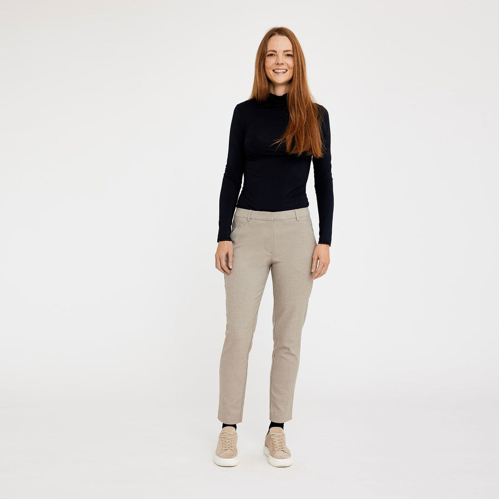 Five Units Trousers Kylie Crop 438 Dark Sand Melange model