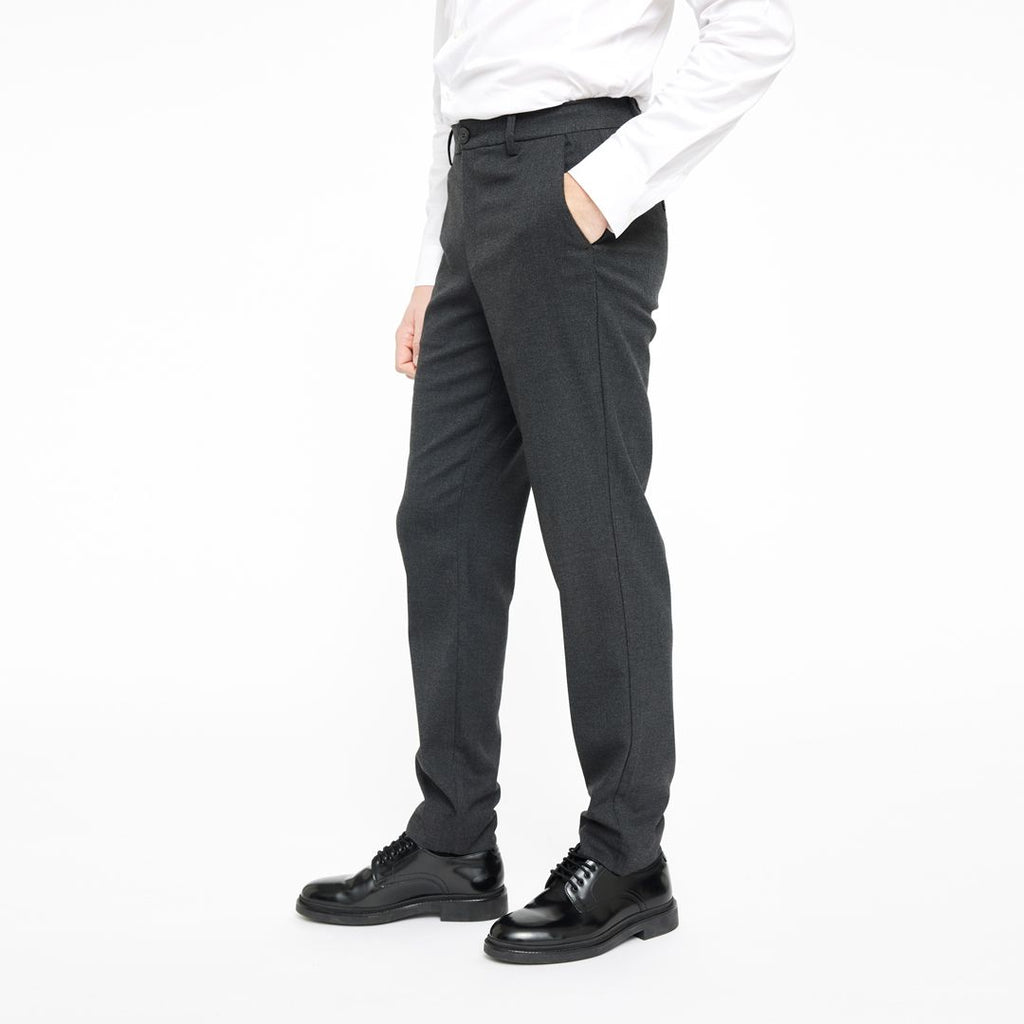 Plain Units Trousers Oscar 043 Charcoal Speckled side